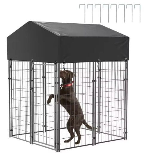 Spud Jax Petshop Small Outdoor Dog Kennel Pet Cage with Roof Cover 125x120x165cm Small Outdoor Dog Kennel Pet Cage with Roof Cover 125x120x165cm Pet Care > Dog Supplies > Dog Kennels