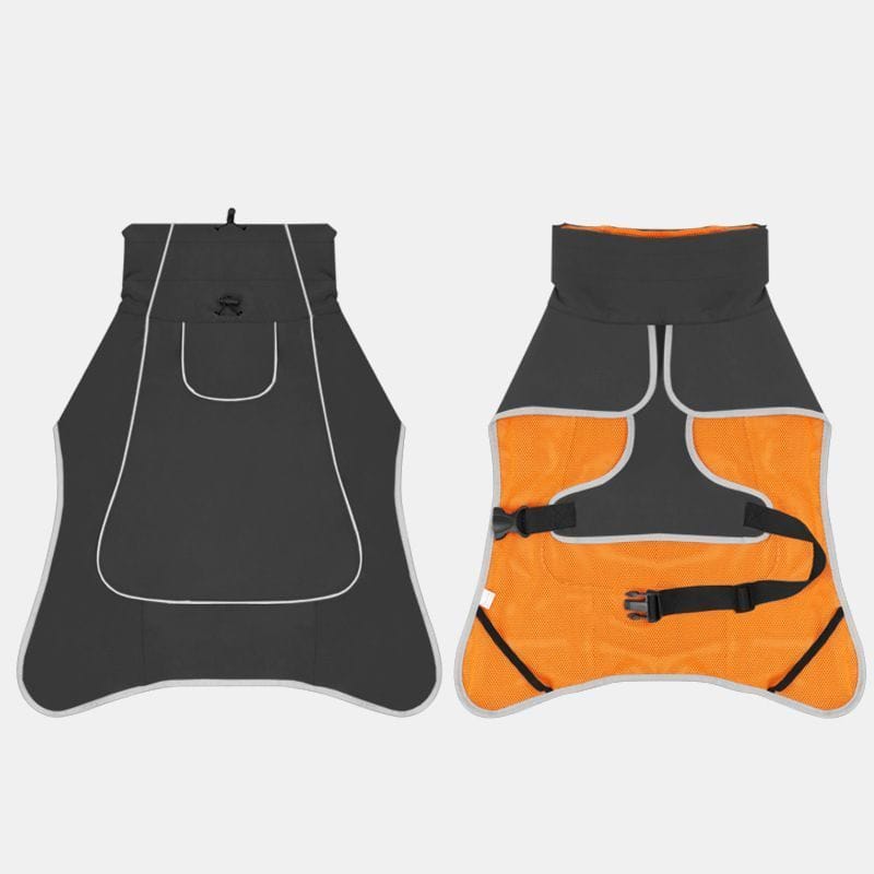 Spud Jax Petshop Windproof Rainproof Outdoor Pet Coat-black Windproof Rainproof Outdoor Pet Coat-black Pet Care > Dog Supplies > Dog Apparel