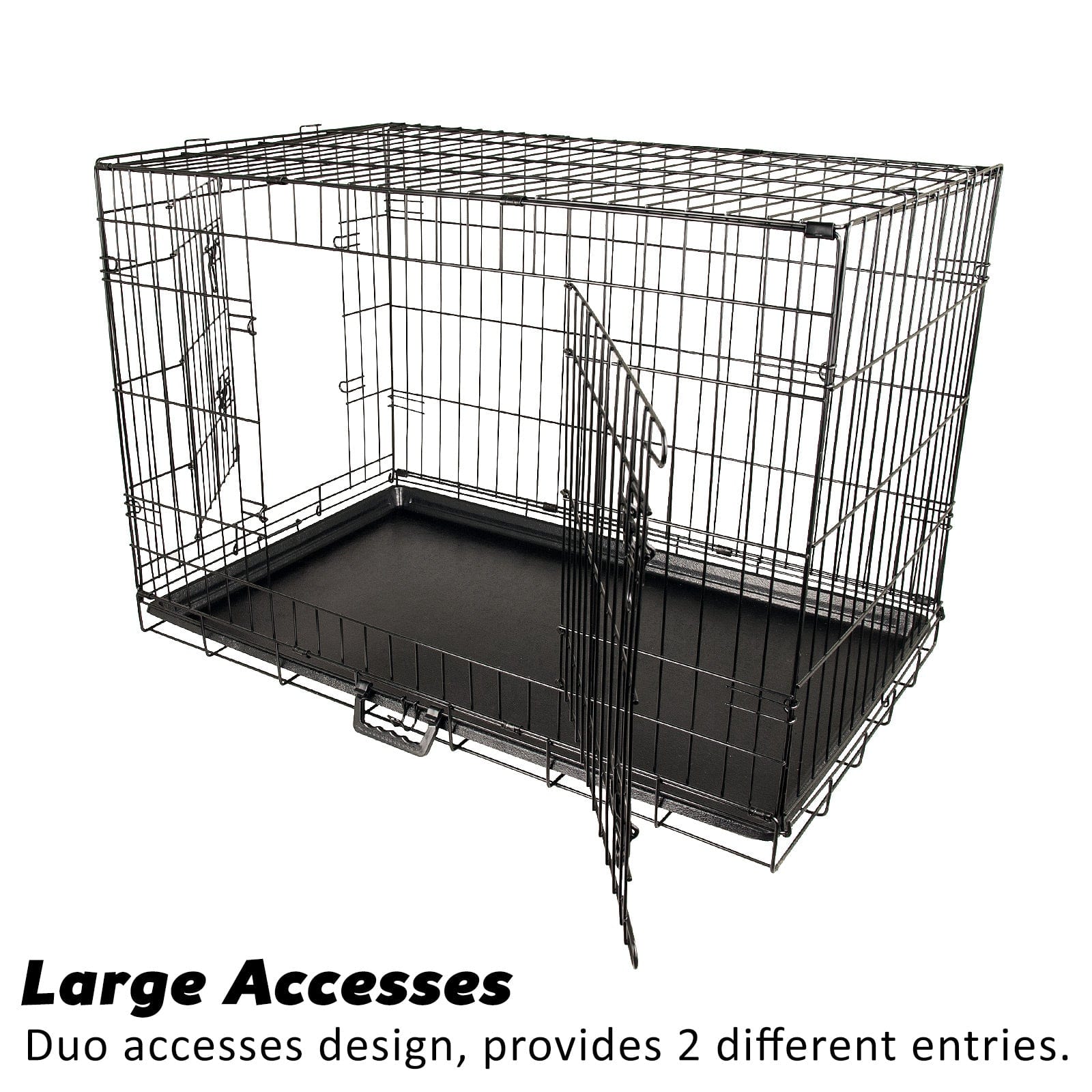 Spud Jax Petshop Wire Dog Cage Foldable Crate Kennel 30in with Tray + Cushion Mat Combo Pet Care > Dog Supplies
