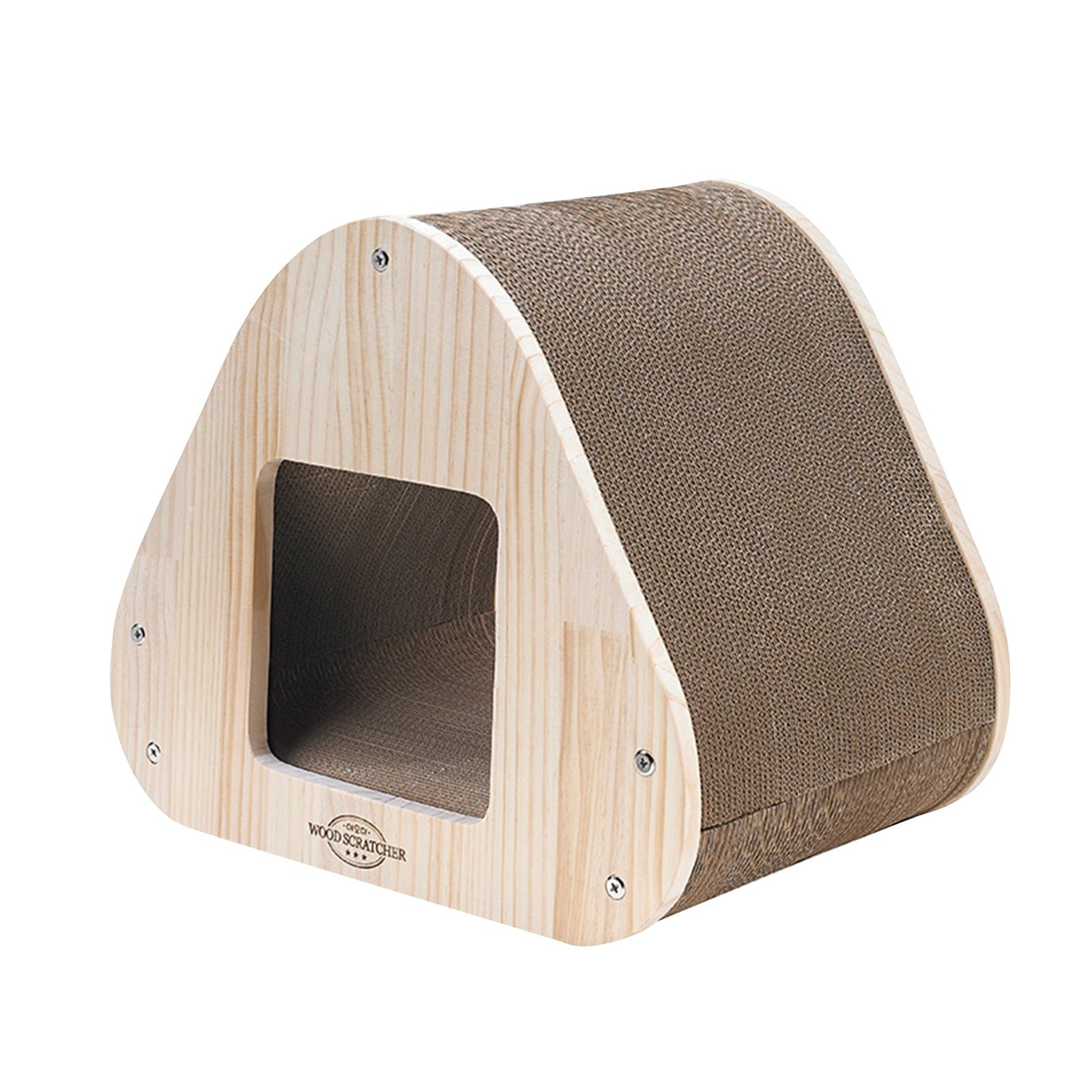 Spud Jax Petshop Yaomi Wood Triangle Cat Scratcher Sofa Pet Bed Pet Care > Cat Supplies > Cat Scratchers