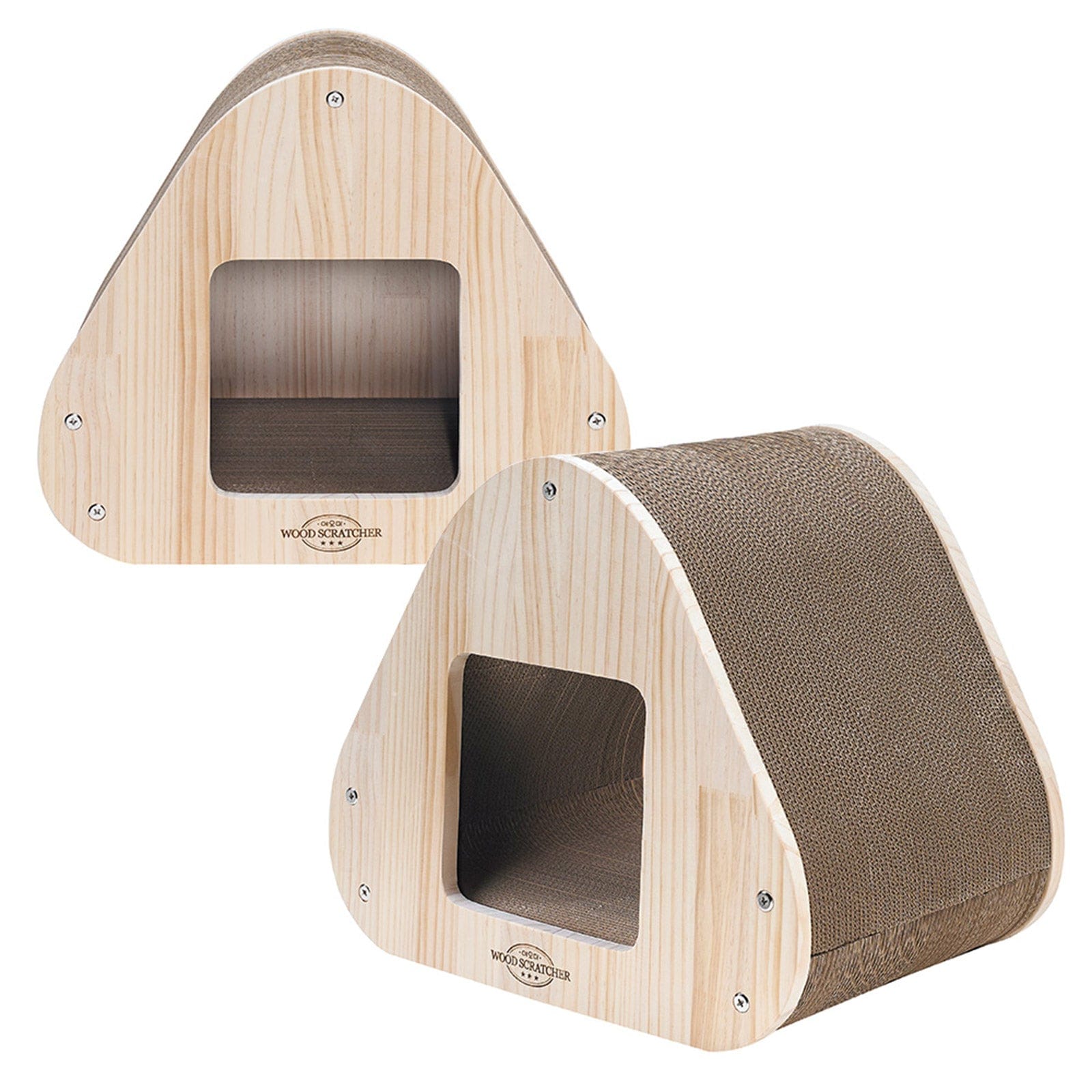 Spud Jax Petshop Yaomi Wood Triangle Cat Scratcher Sofa Pet Bed Pet Care > Cat Supplies > Cat Scratchers