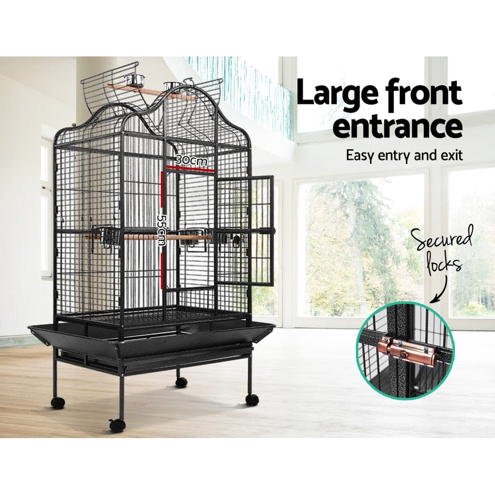 Spud Jax Petshop i.Pet Bird Cage Pet Cages Aviary 168CM Large Travel Stand Budgie Parrot Toys Pet Care
