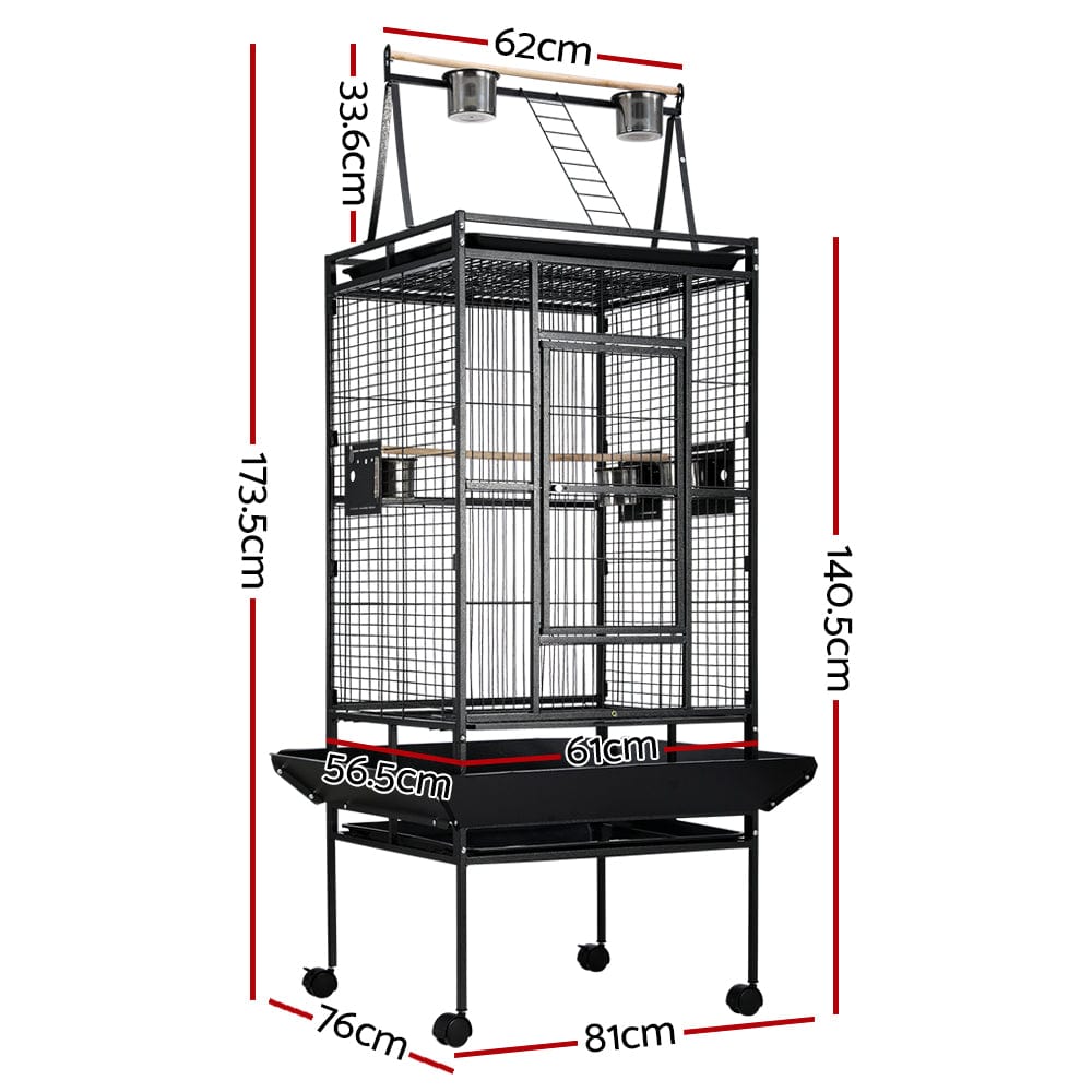 Spud Jax Petshop i.Pet Bird Cage Pet Cages Aviary 173CM Large Travel Stand Budgie Parrot Toys Pet Care