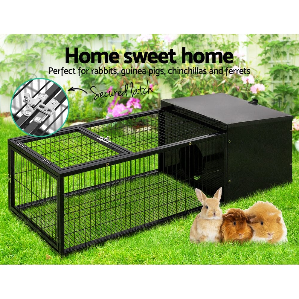 Spud Jax Petshop i.Pet Rabbit Cage Hutch Cages Indoor Outdoor Hamster Enclosure Pet Metal Carrier 122CM Length Pet Care