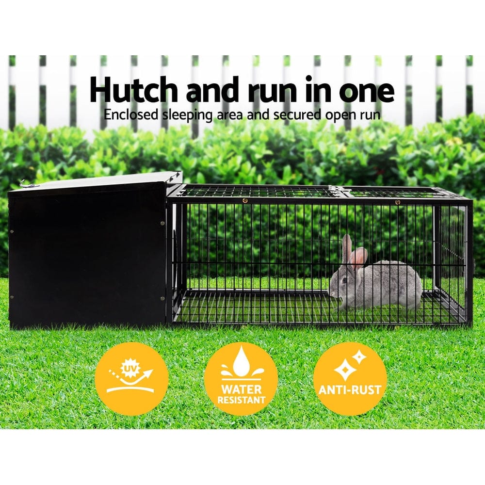 Spud Jax Petshop i.Pet Rabbit Cage Hutch Cages Indoor Outdoor Hamster Enclosure Pet Metal Carrier 122CM Length Pet Care