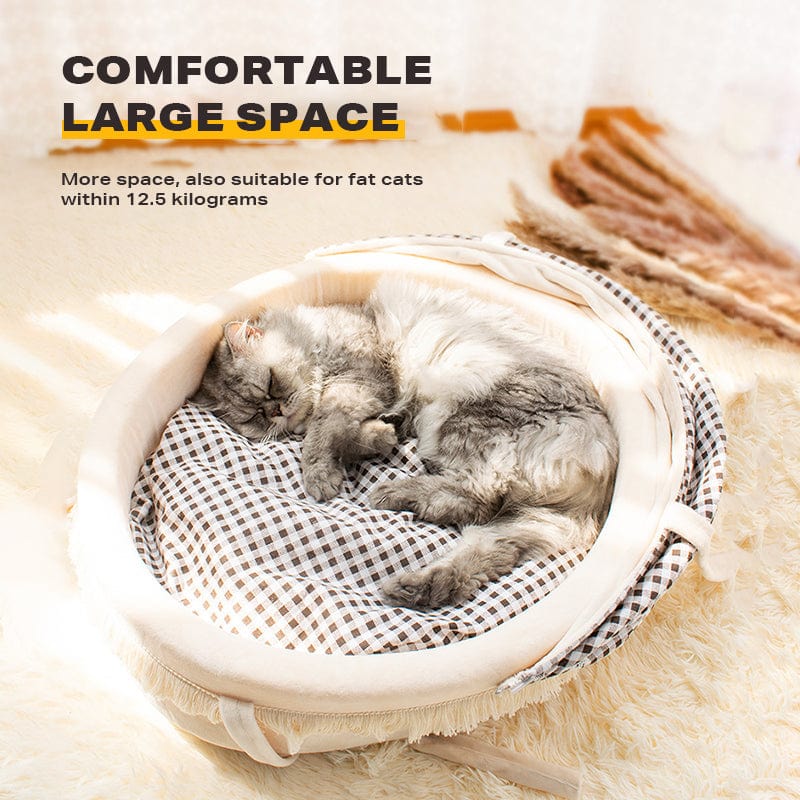 Spud Jax Petshop Pet Cat Calming Bed Cuddle Soft Warm Plush Cave Sleeping Nest Tent Pet House Pet Care > Dog Supplies