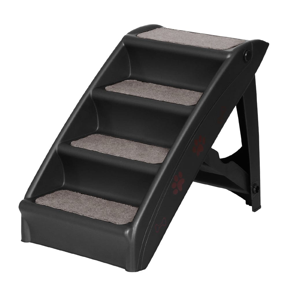 Spud Jax Petshop i.Pet Dog Ramp Steps For Bed Sofa Car Pet Stairs Ladder Portable Foldable Black Pet Care &gt; Dog Supplies