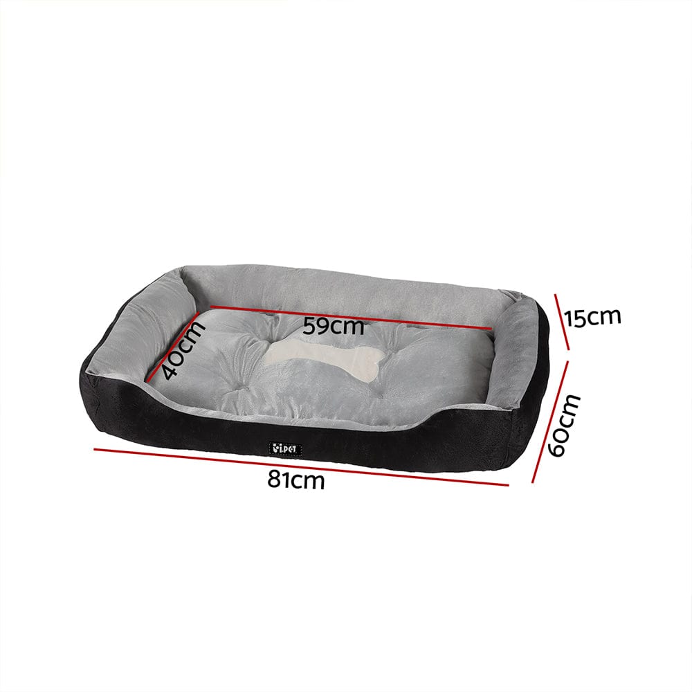 Spud Jax Petshop i.Pet Pet Bed Dog Cat Calming Soft Sleeping Comfy Plush Mat Cave Washable Black i.Pet Pet Bed Dog Cat Calming Soft Sleeping Comfy Plush Mat Cave Washable Black Pet Care > Dog Supplies