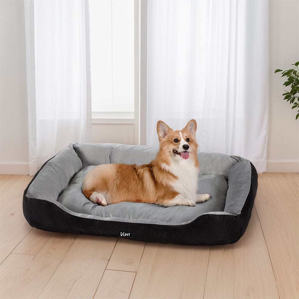 Spud Jax Petshop i.Pet Pet Bed Dog Cat Calming Soft Sleeping Comfy Plush Mat Cave Washable Black i.Pet Pet Bed Dog Cat Calming Soft Sleeping Comfy Plush Mat Cave Washable Black Pet Care > Dog Supplies