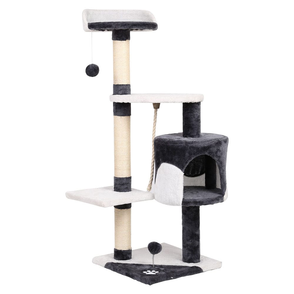 Spud Jax Petshop i.Pet Cat Tree 112cm Trees Scratching Post Scratcher Tower Condo House Furniture Wood Pet Care