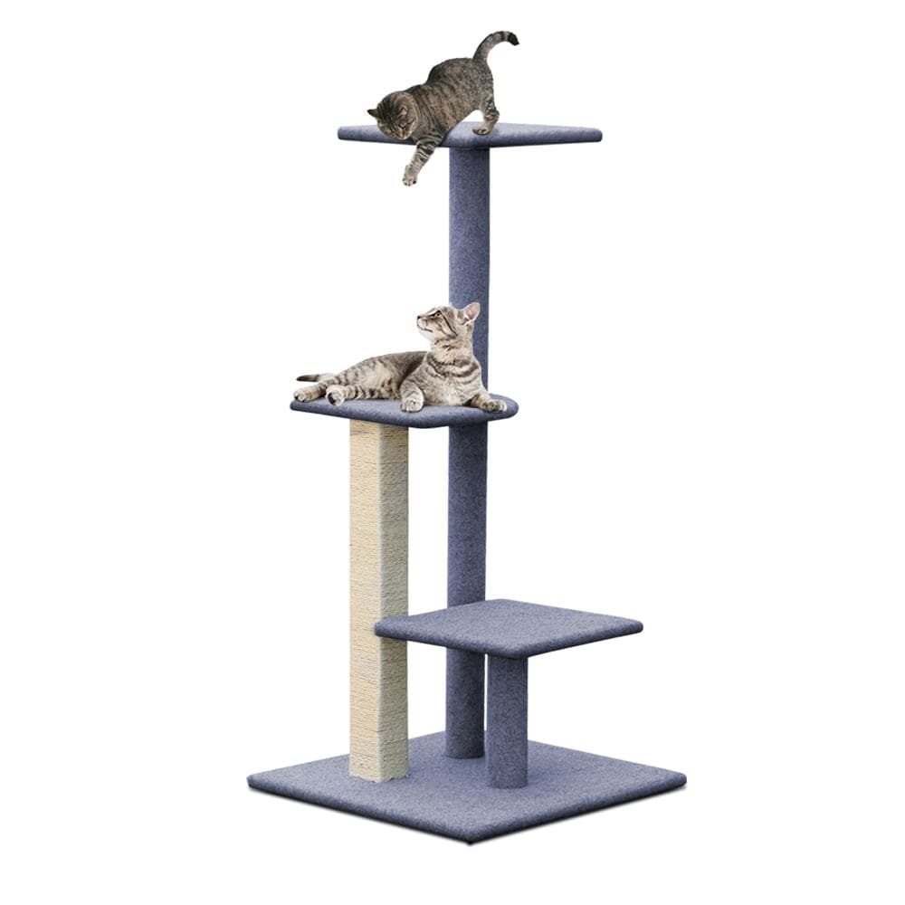 Spud Jax Petshop i.Pet Cat Tree 124cm Trees Scratching Post Scratcher Tower Condo House Furniture Wood Steps Pet Care