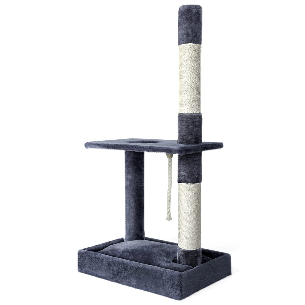 Spud Jax Petshop i.Pet Cat Tree 102cm Scratching Post Tower Scratcher Condo House Board Grey Pet Care > Cat Supplies