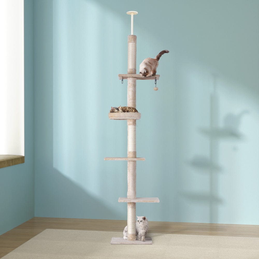 Spud Jax Petshop i.Pet Cat Tree 290cm Tower Scratching Cats Post Scratcher Floor to Ceiling Bed i.Pet Cat Tree 290cm Tower Scratching Cats Post Scratcher Floor to Ceiling Bed Pet Care > Cat Supplies > Cat Scratching Posts