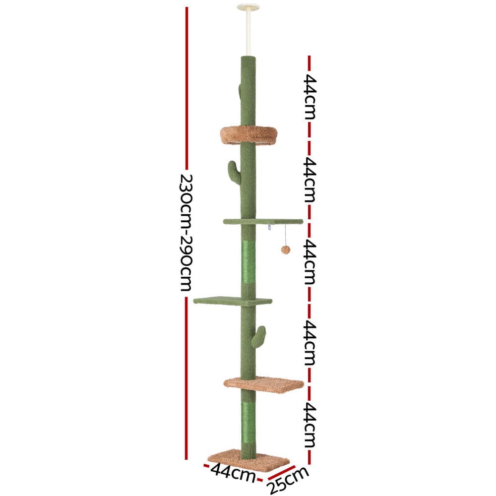 Spud Jax Petshop i.Pet Cat Tree Tower Scratching Post Scratcher Floor to Ceiling Cats Bed 290cm i.Pet Cat Tree Tower Scratching Post Scratcher Floor to Ceiling Cats Bed 290cm Pet Care > Cat Supplies > Cat Scratching Posts
