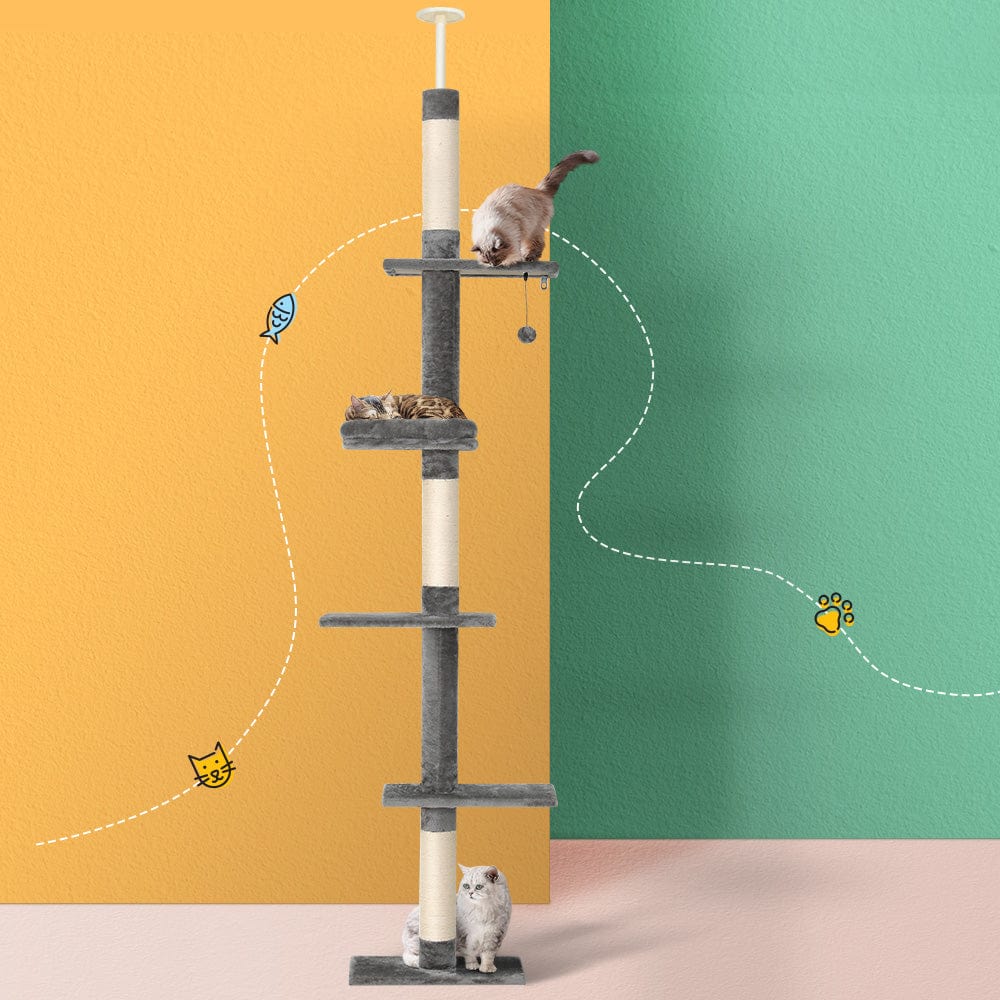 Spud Jax Petshop i.Pet Cat Tree 290cm Tower Scratching Post Scratcher Floor to Ceiling Cats Bed i.Pet Cat Tree 290cm Tower Scratching Post Scratcher Floor to Ceiling Cats Bed Pet Care > Cat Supplies > Cat Scratching Posts
