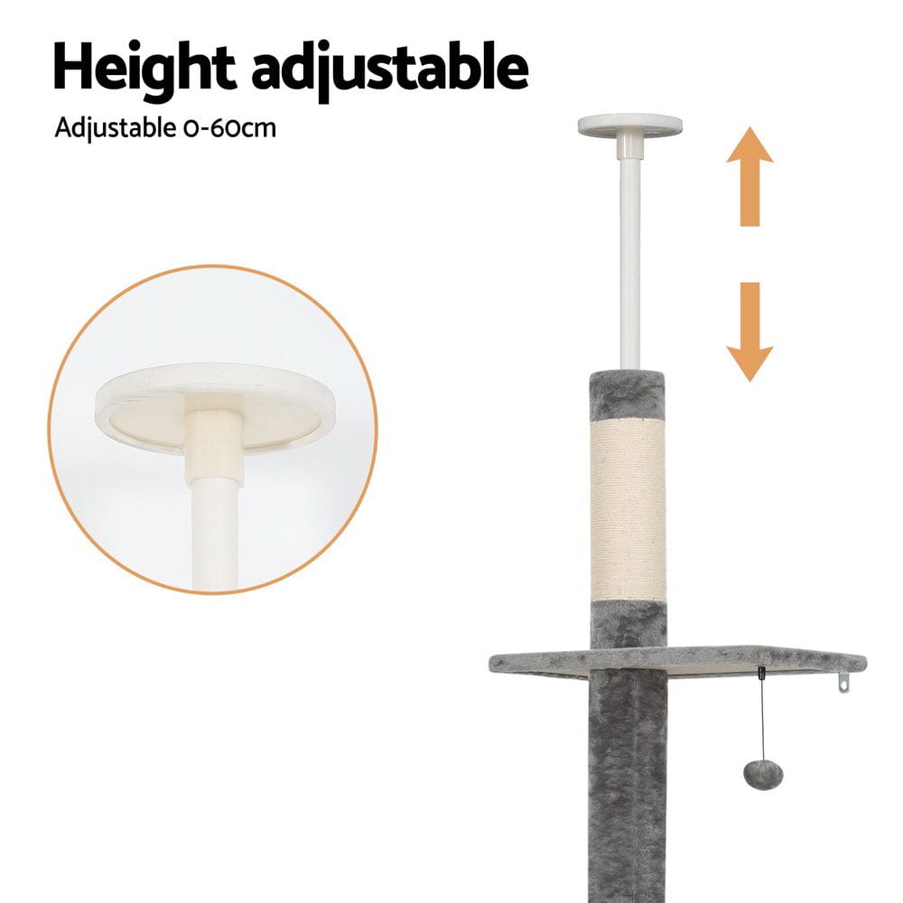 Spud Jax Petshop i.Pet Cat Tree 290cm Tower Scratching Post Scratcher Floor to Ceiling Cats Bed i.Pet Cat Tree 290cm Tower Scratching Post Scratcher Floor to Ceiling Cats Bed Pet Care > Cat Supplies > Cat Scratching Posts