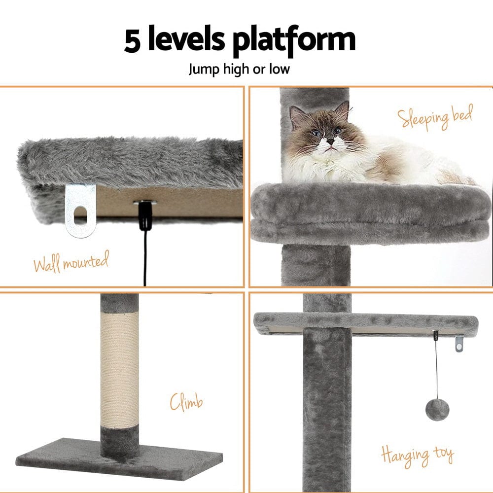 Spud Jax Petshop i.Pet Cat Tree 290cm Tower Scratching Post Scratcher Floor to Ceiling Cats Bed i.Pet Cat Tree 290cm Tower Scratching Post Scratcher Floor to Ceiling Cats Bed Pet Care > Cat Supplies > Cat Scratching Posts