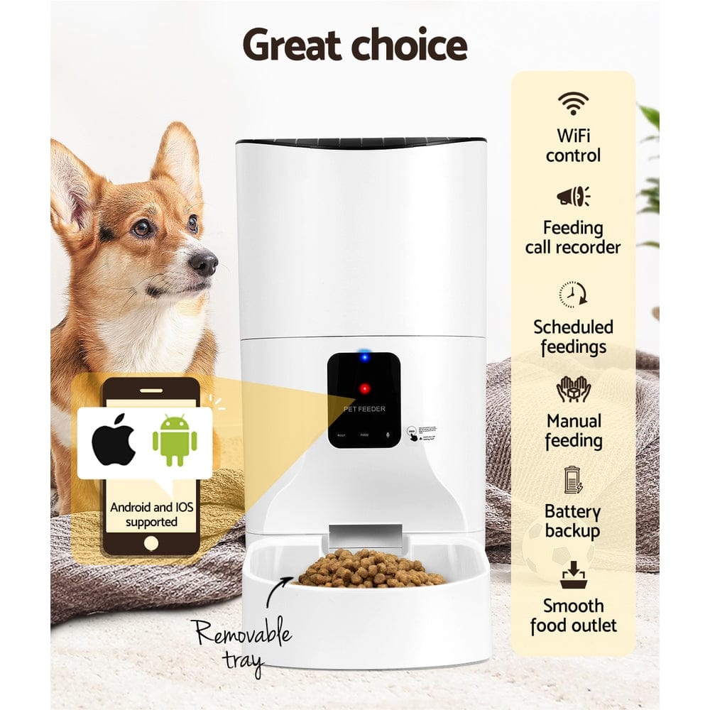 Spud Jax Petshop i.Pet Automatic Pet Feeder 9L Wifi Auto Dog Cat Feeder Smart Food Dispenser Timer Pet Care > Dog Supplies