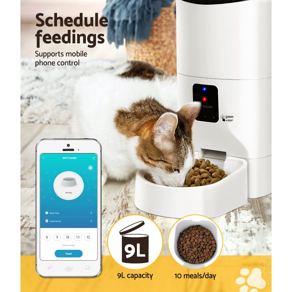 Spud Jax Petshop i.Pet Automatic Pet Feeder 9L Wifi Auto Dog Cat Feeder Smart Food Dispenser Timer Pet Care > Dog Supplies