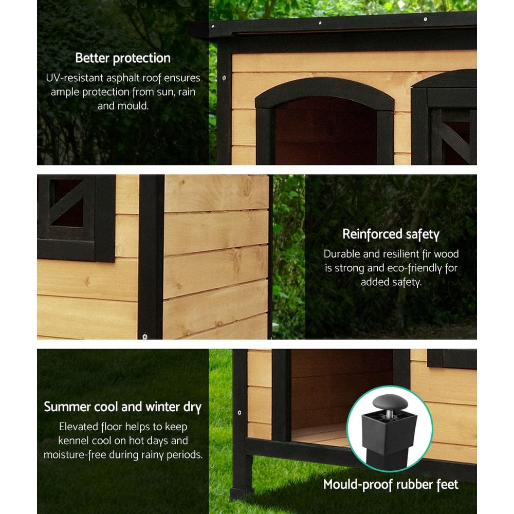 Spud Jax Petshop i.Pet Dog Pet Kennel Dog House Large Wooden 96cm x 69cm x 66cm i.Pet Dog Pet Kennel Dog House Large Wooden 96cm x 69cm x 66cm Pet Care