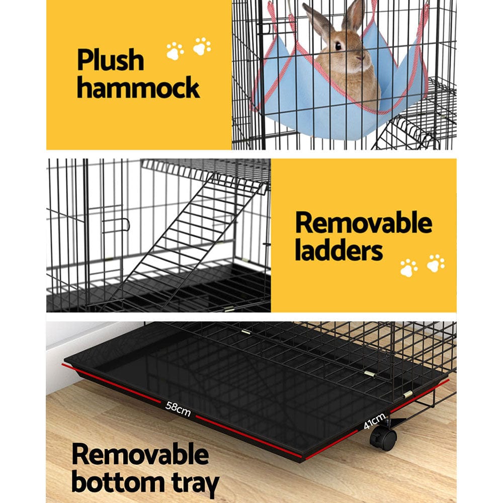 Spud Jax Petshop i.Pet Rabbit Cage 100cm Hutch 3 Level Indoor Guinea Pig Ferret i.Pet Rabbit Cage 100cm Hutch 3 Level Indoor Guinea Pig Ferret Pet Care > Coops & Hutches > Small Animal Habitats & Cages