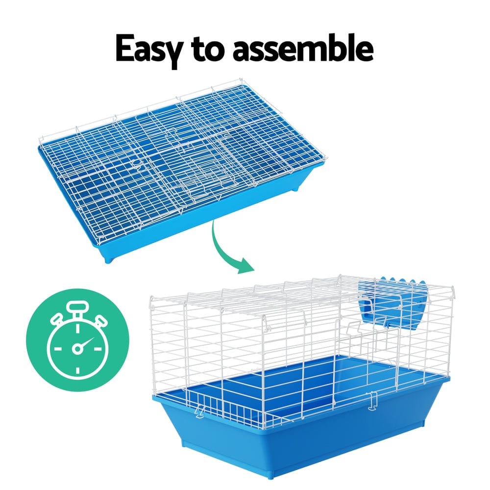 Spud Jax Petshop i.Pet Rabbit Cage Hutch Cages Indoor Hamster Enclosure Carrier Bunny Blue i.Pet Rabbit Cage Hutch Cages Indoor Hamster Enclosure Carrier Bunny Blue Pet Care