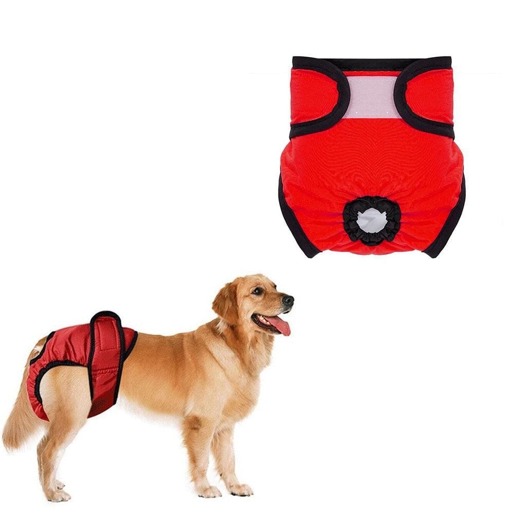 Washable Female Pet Nappy Diaper Dog Cat Physiological Pants Gray - XL