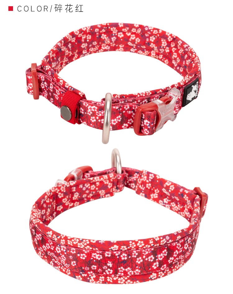 Spud Jax Petshop Floral Collar Poppy Red 2XS Pet Care > Dog Supplies