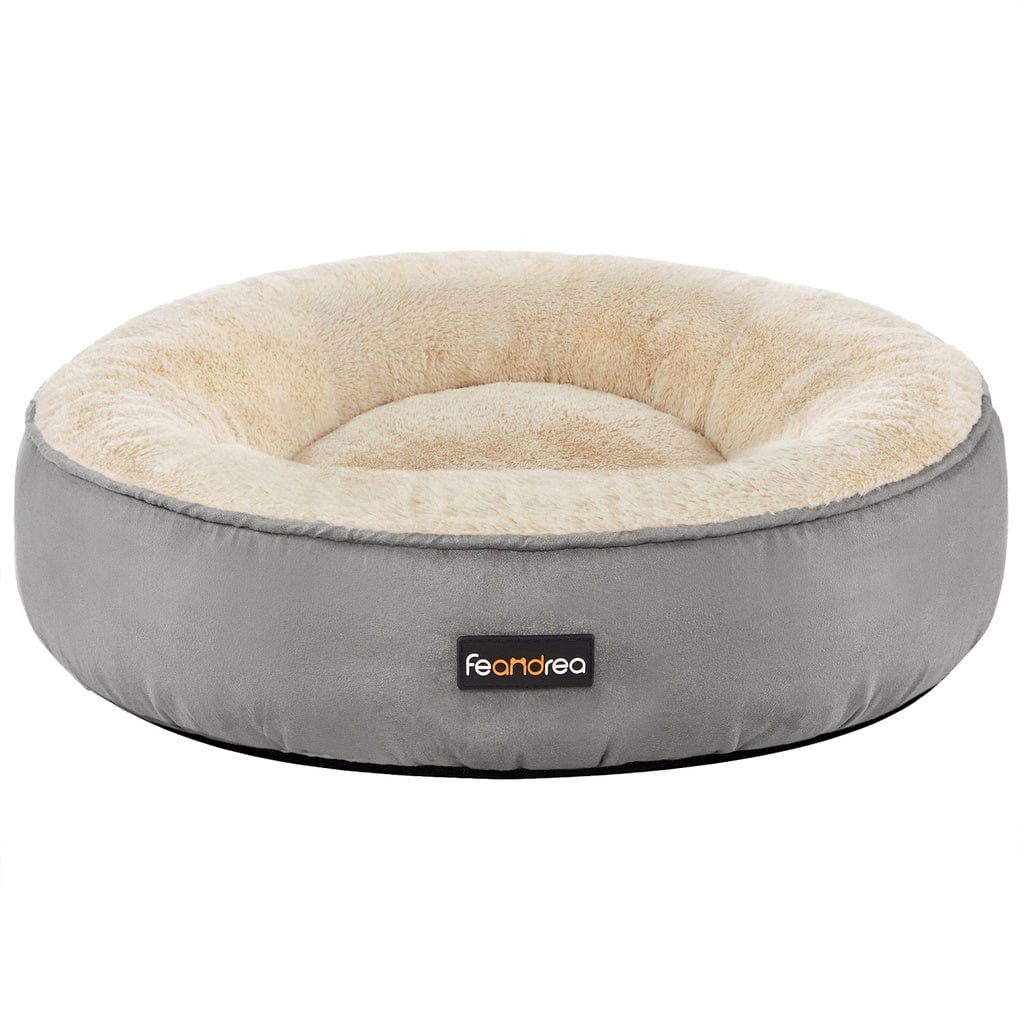 Spud Jax Petshop FEANDREA 50cm Dog Sofa Bed Round Shape Fabric Light Grey Pet Care > Dog Supplies > Dog Beds