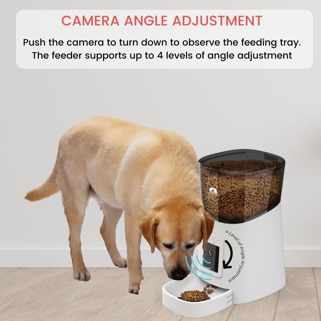 Spud Jax Petshop Floofi Smart Pet Feeder with Camera - White - Pet Care > Dog Supplies > Dog Bowls, Feeders & Waterers