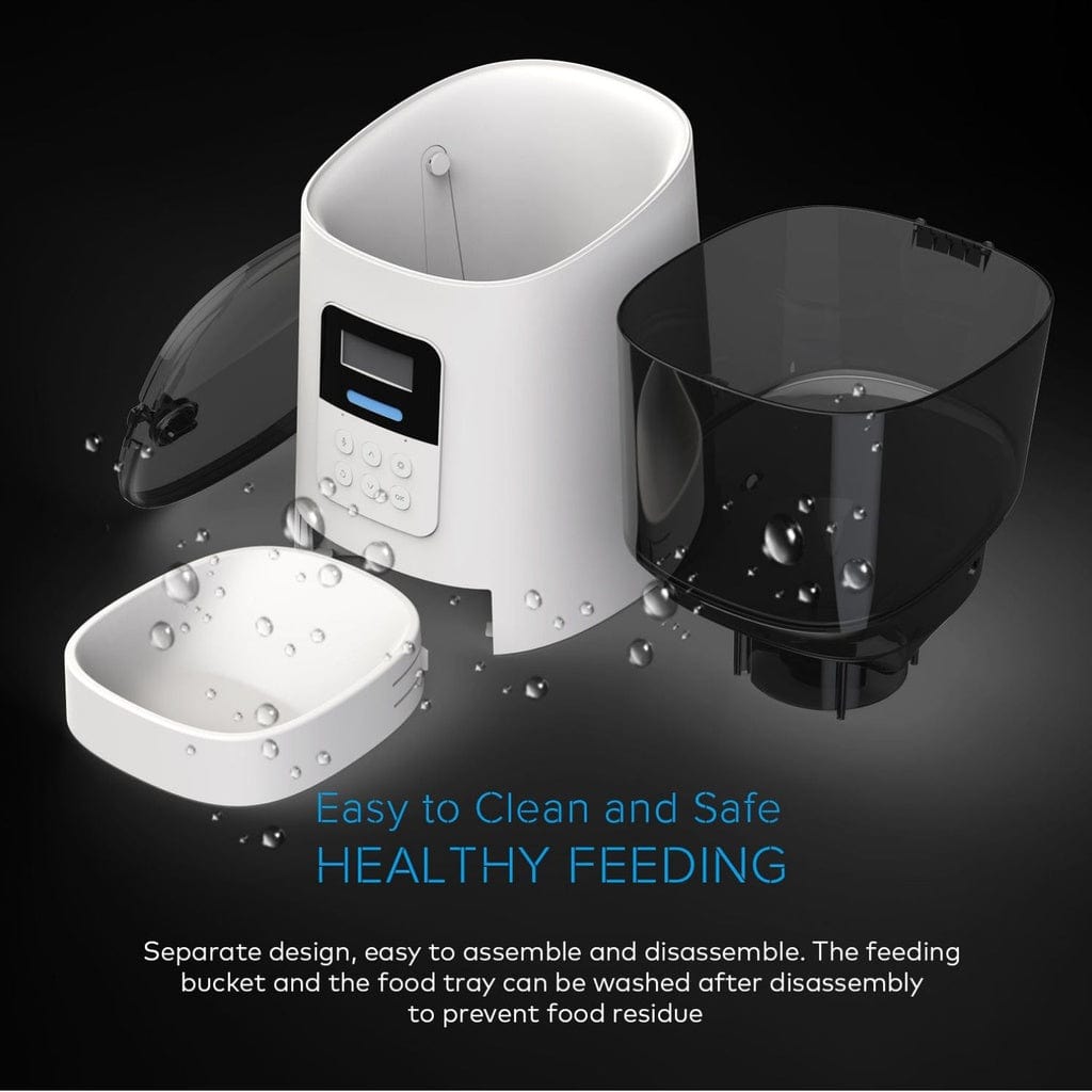 Spud Jax Petshop Floofi Smart Pet Feeder with Camera - White - Pet Care > Dog Supplies > Dog Bowls, Feeders & Waterers