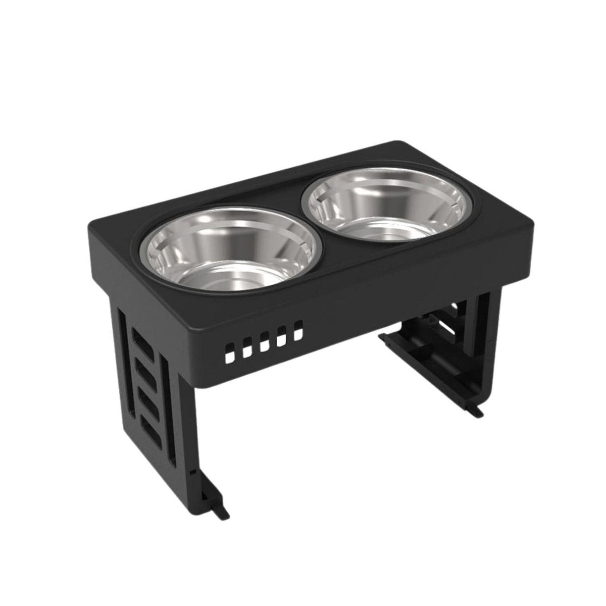 Spud Jax Petshop FLOOFI Elevated Raised Pet Feeder with Double Bowl (Black) FI-FD-119-SY Pet Care &gt; Dog Supplies