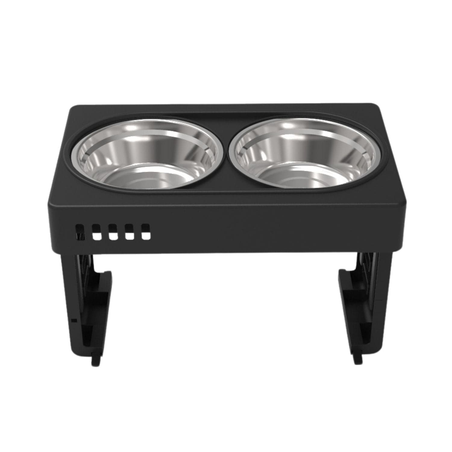 Spud Jax Petshop FLOOFI Elevated Raised Pet Feeder with Double Bowl (Black) FI-FD-119-SY Pet Care > Dog Supplies