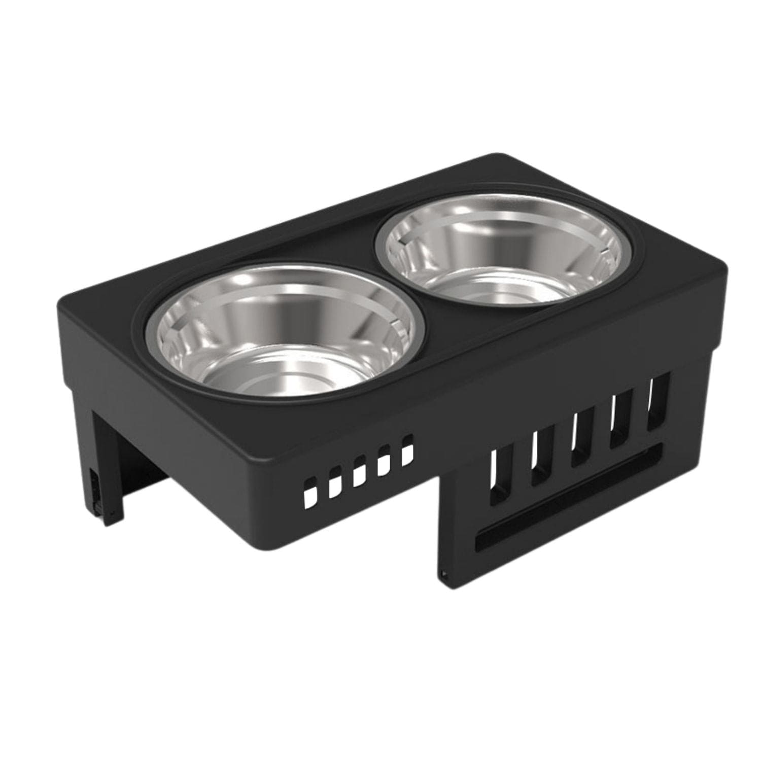 Spud Jax Petshop FLOOFI Elevated Raised Pet Feeder with Double Bowl (Black) FI-FD-119-SY Pet Care > Dog Supplies