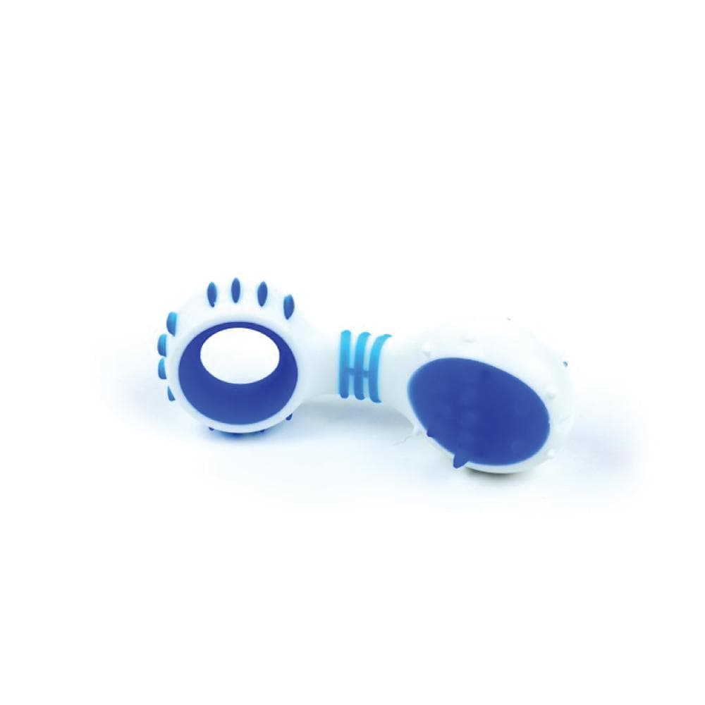 Spud Jax Petshop Dog Dental Rattle - Blue Puppy Teething + Cleaning Gums Rubber Ridges Chew Pet Care > Toys