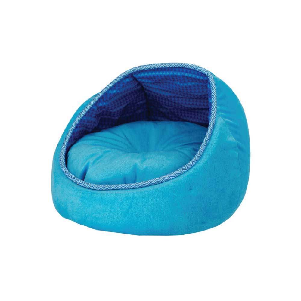 Spud Jax Petshop Cat Bed - Fleece Blue Monaco Lounge Couch Cave Plush Cushion Pet All For Paws Pet Care