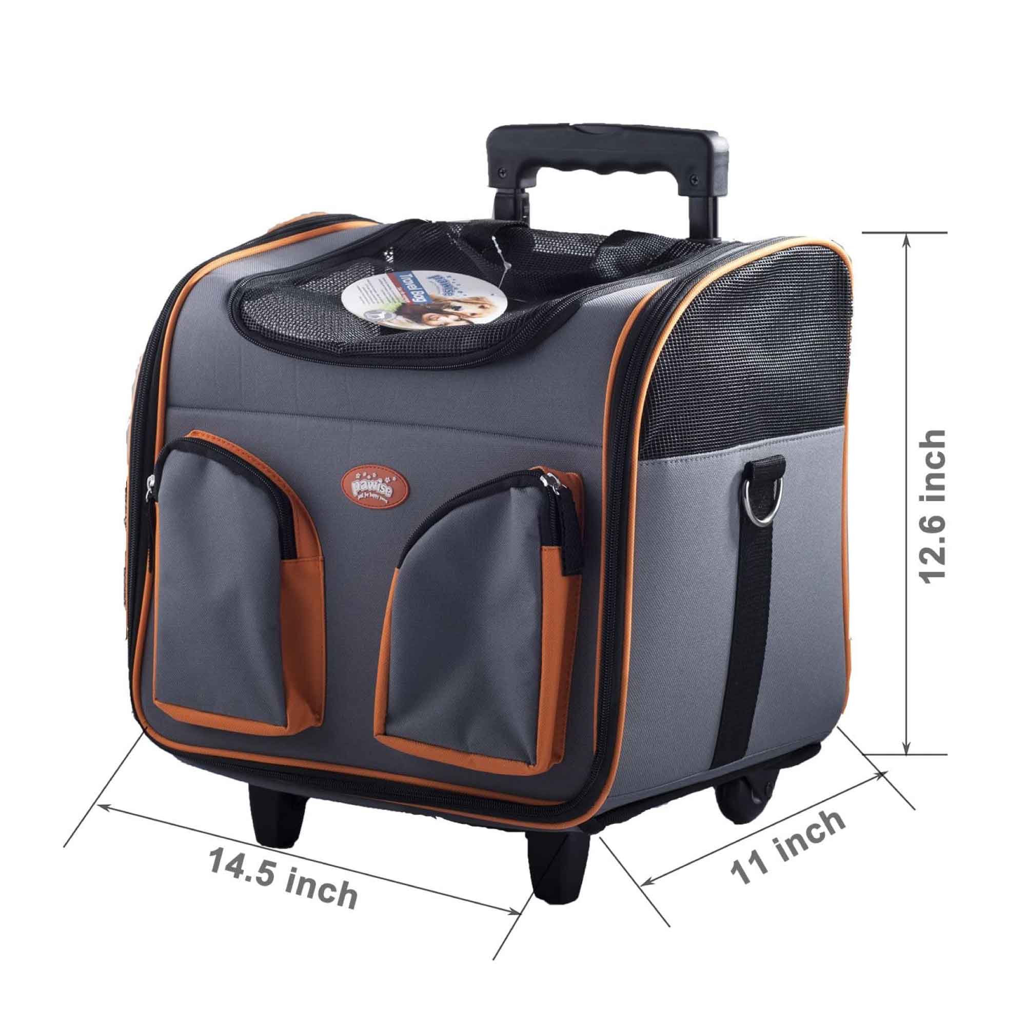 Spud Jax Petshop Pet Trolley Dog Cat Puppy Travel Wheeled Cart Portable Foldable Carrier Orange Pet Trolley Dog Cat Puppy Travel Wheeled Cart Portable Foldable Carrier Orange Pet Care