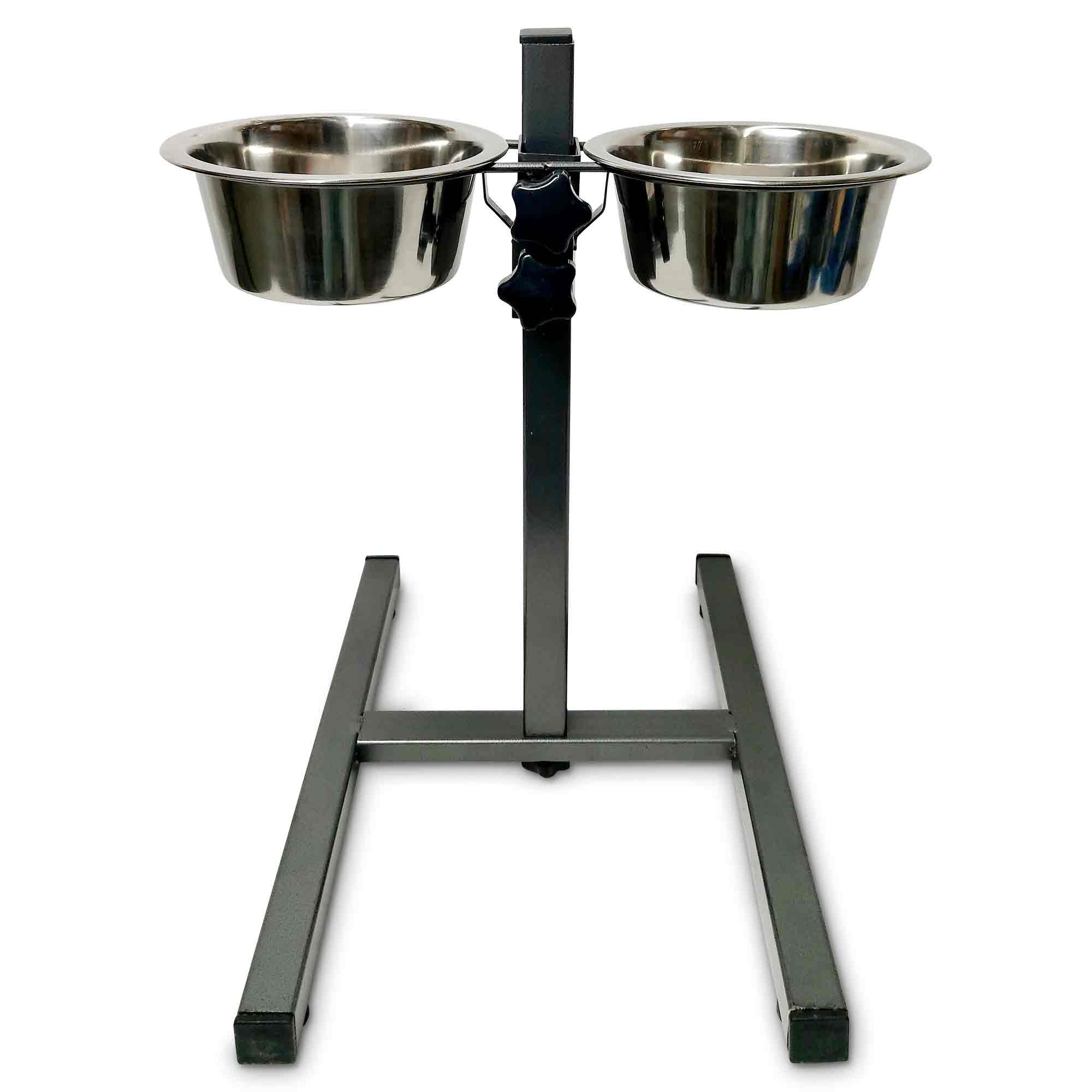 Spud Jax Petshop Double Raised Dog Bowl Stand 750ml Pet Cat Elevated Adjustable Food Water Feeder Pet Care