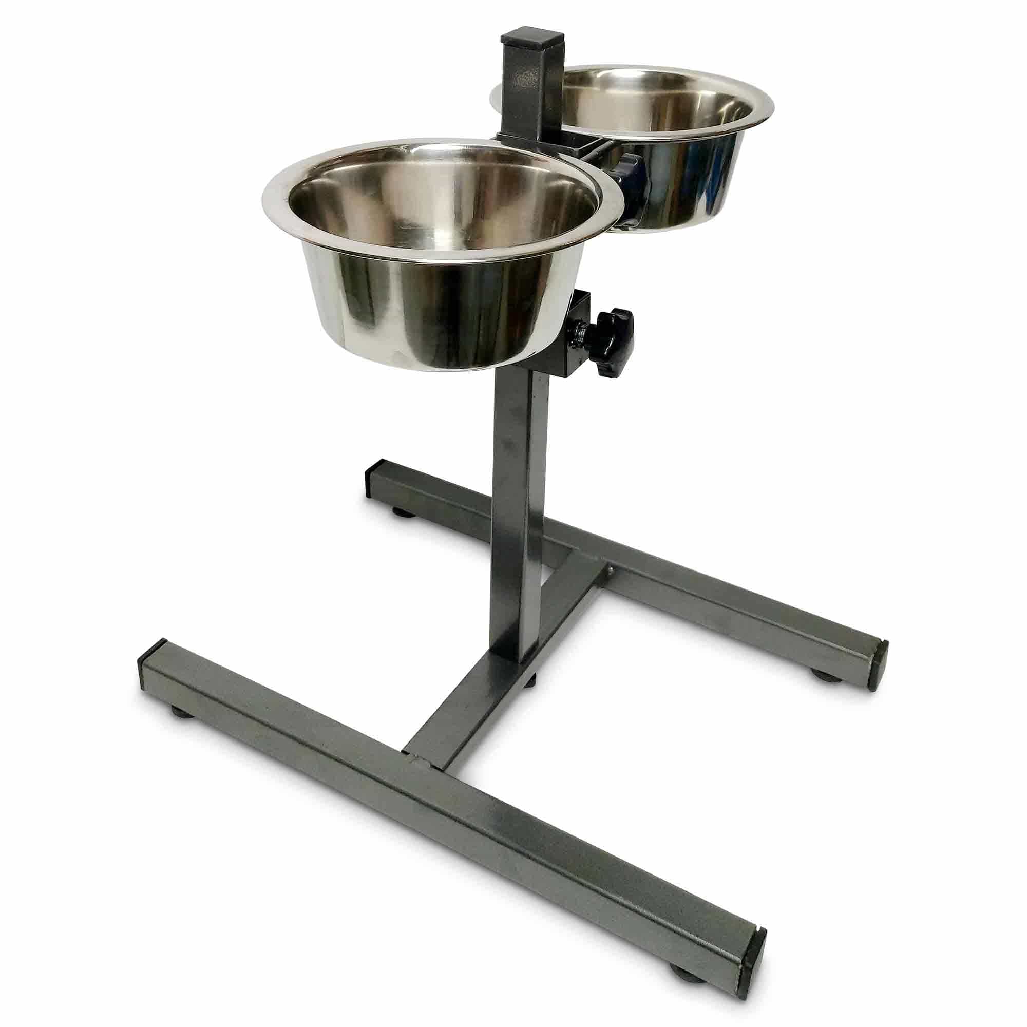 Spud Jax Petshop Double Raised Dog Bowl Stand 750ml Pet Cat Elevated Adjustable Food Water Feeder Pet Care