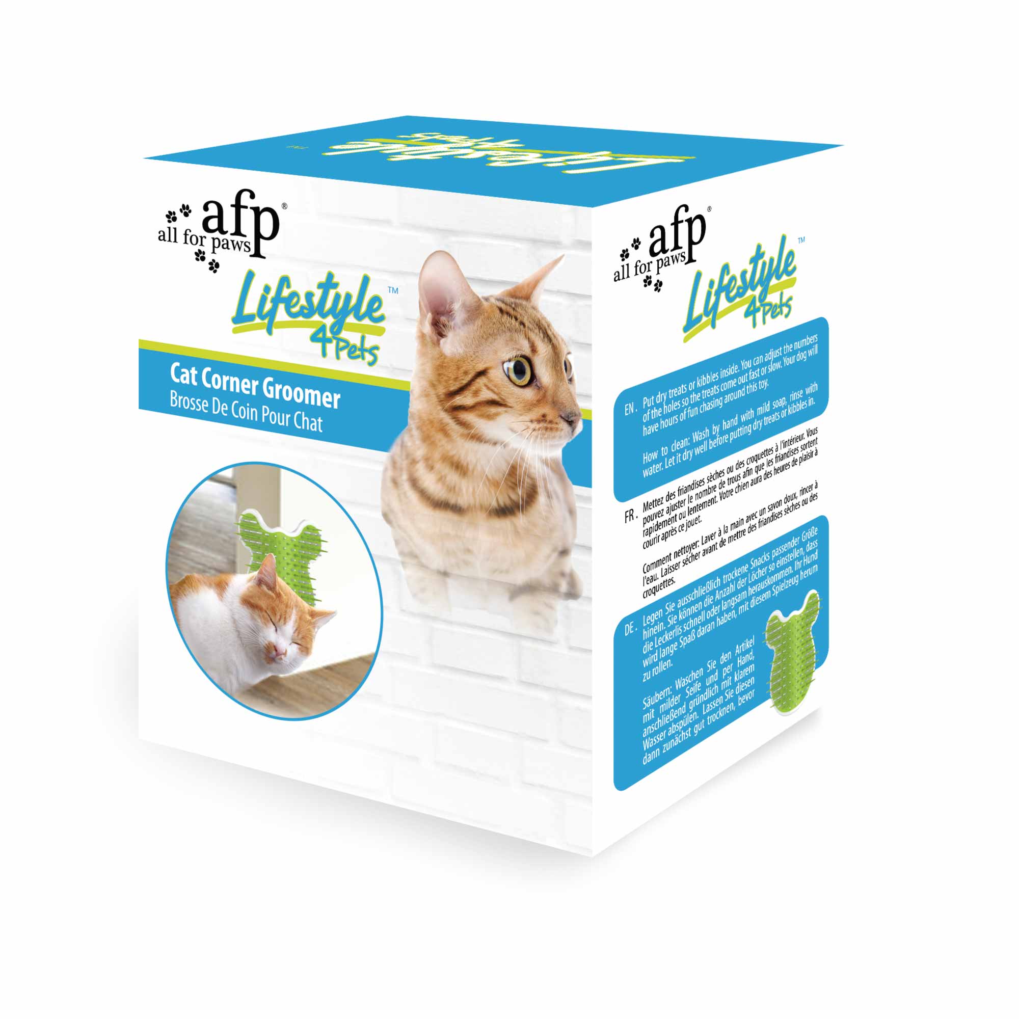 Spud Jax Petshop Cat Corner Groomer With Catnip - Wall Mounted Pet Self Comb Massager Brush Cat Corner Groomer With Catnip - Wall Mounted Pet Self Comb Massager Brush Pet Care > Toys