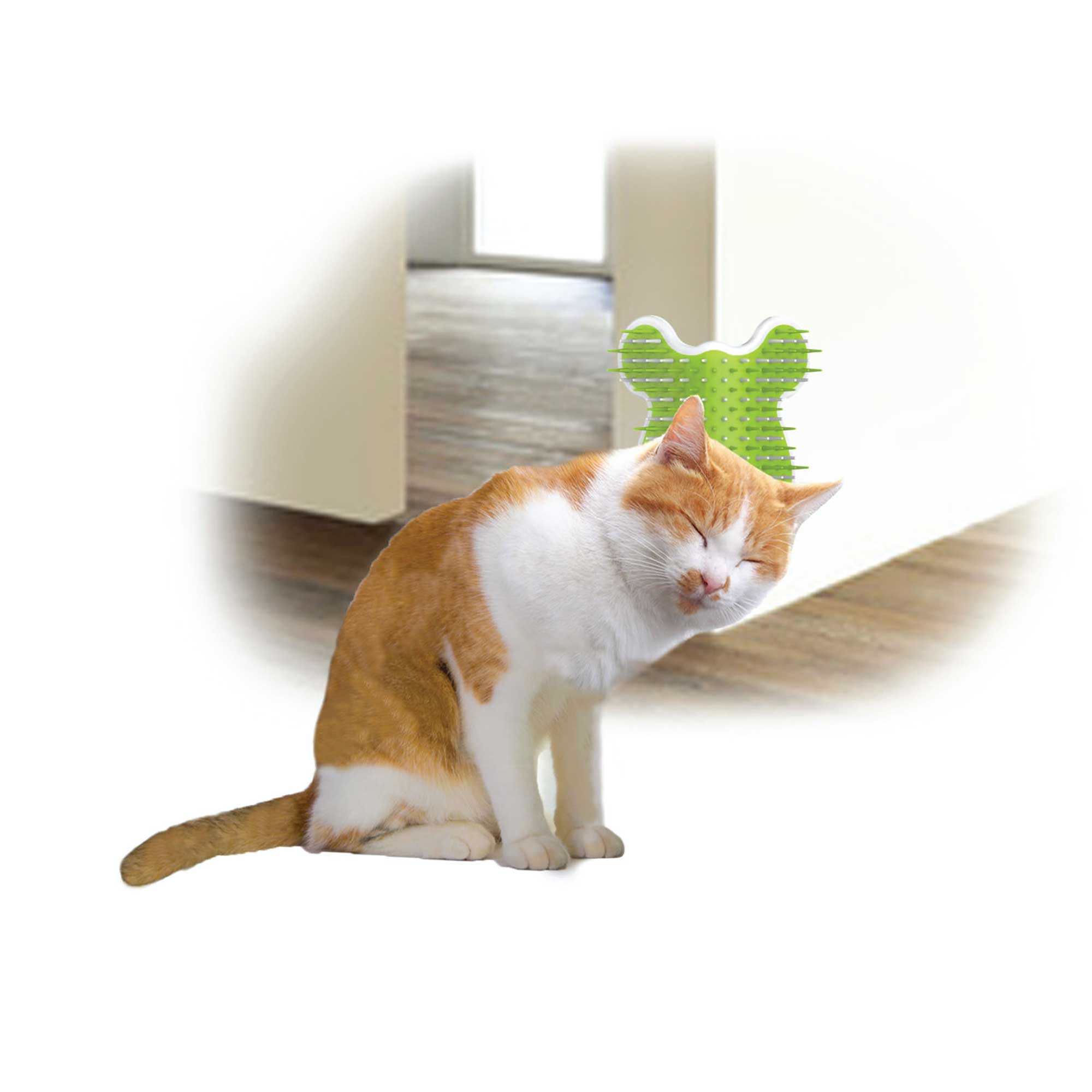 Spud Jax Petshop Cat Corner Groomer With Catnip - Wall Mounted Pet Self Comb Massager Brush Cat Corner Groomer With Catnip - Wall Mounted Pet Self Comb Massager Brush Pet Care > Toys