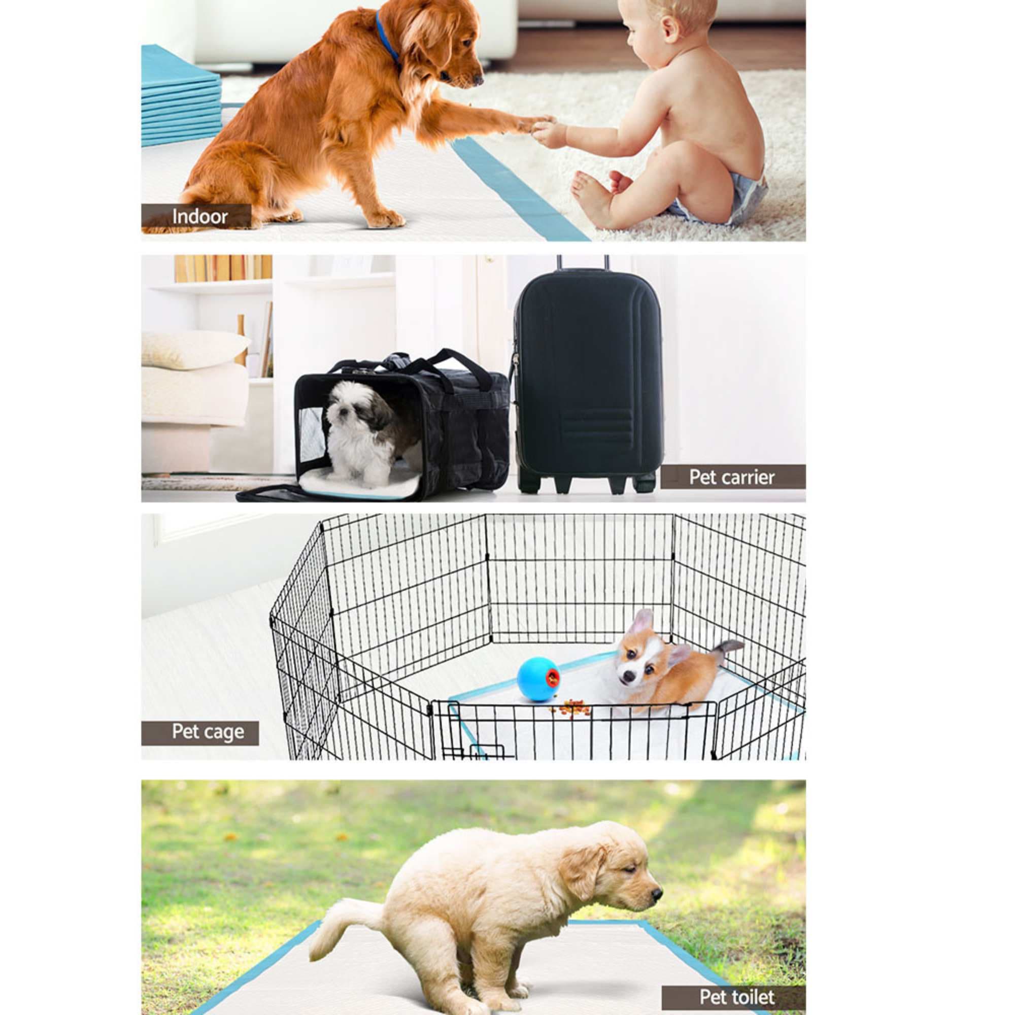 Spud Jax Petshop 30x Pack Puppy Training Mat 56x56cm Dog Indoor Pads Pee Absorbent Toilet 30x Pack Puppy Training Mat 56x56cm Dog Indoor Pads Pee Absorbent Toilet Pet Care > Dog Supplies > Dog Training Aids
