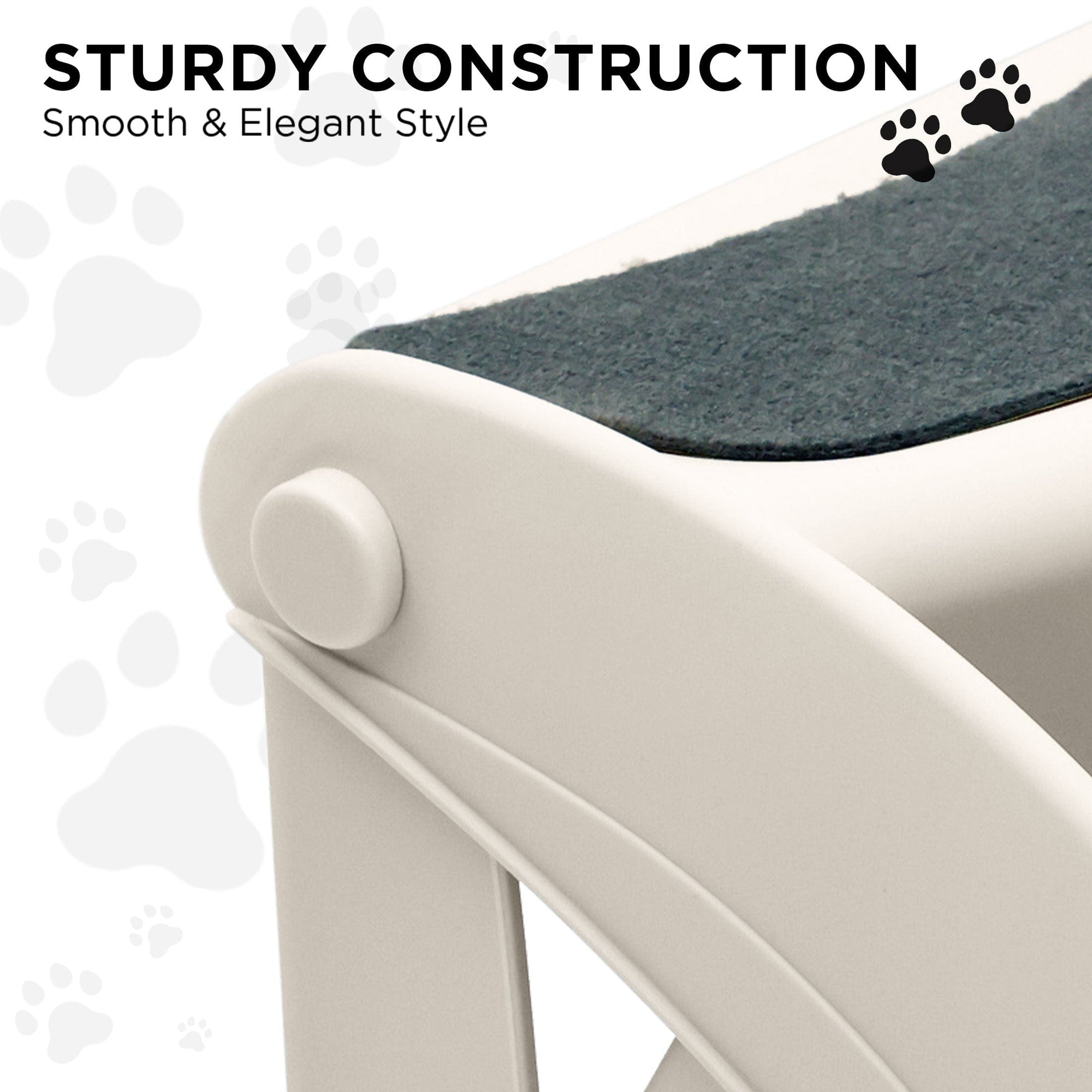 Spud Jax Petshop Furtastic 38cm Foldable Pet Stairs Ramp - White Pet Care > Dog Supplies