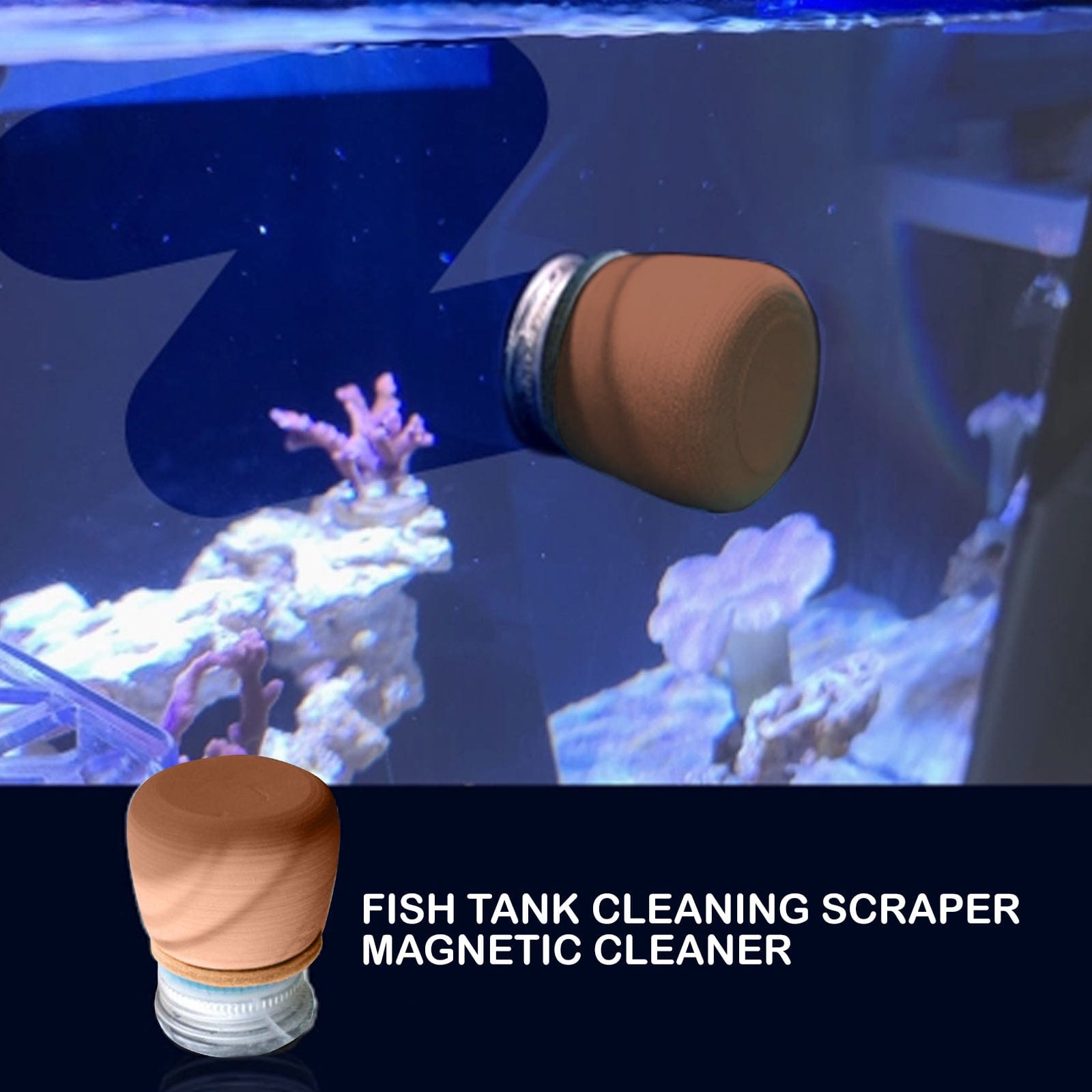 Spud Jax Petshop Fish Tank Corner Moss Magnet Scraper Glass Algae Cleaner Magnetic Scrubber BROWN Fish Tank Corner Moss Magnet Scraper Glass Algae Cleaner Magnetic Scrubber BROWN Pet Care > Aquarium > Aquarium Cleaning Supplies