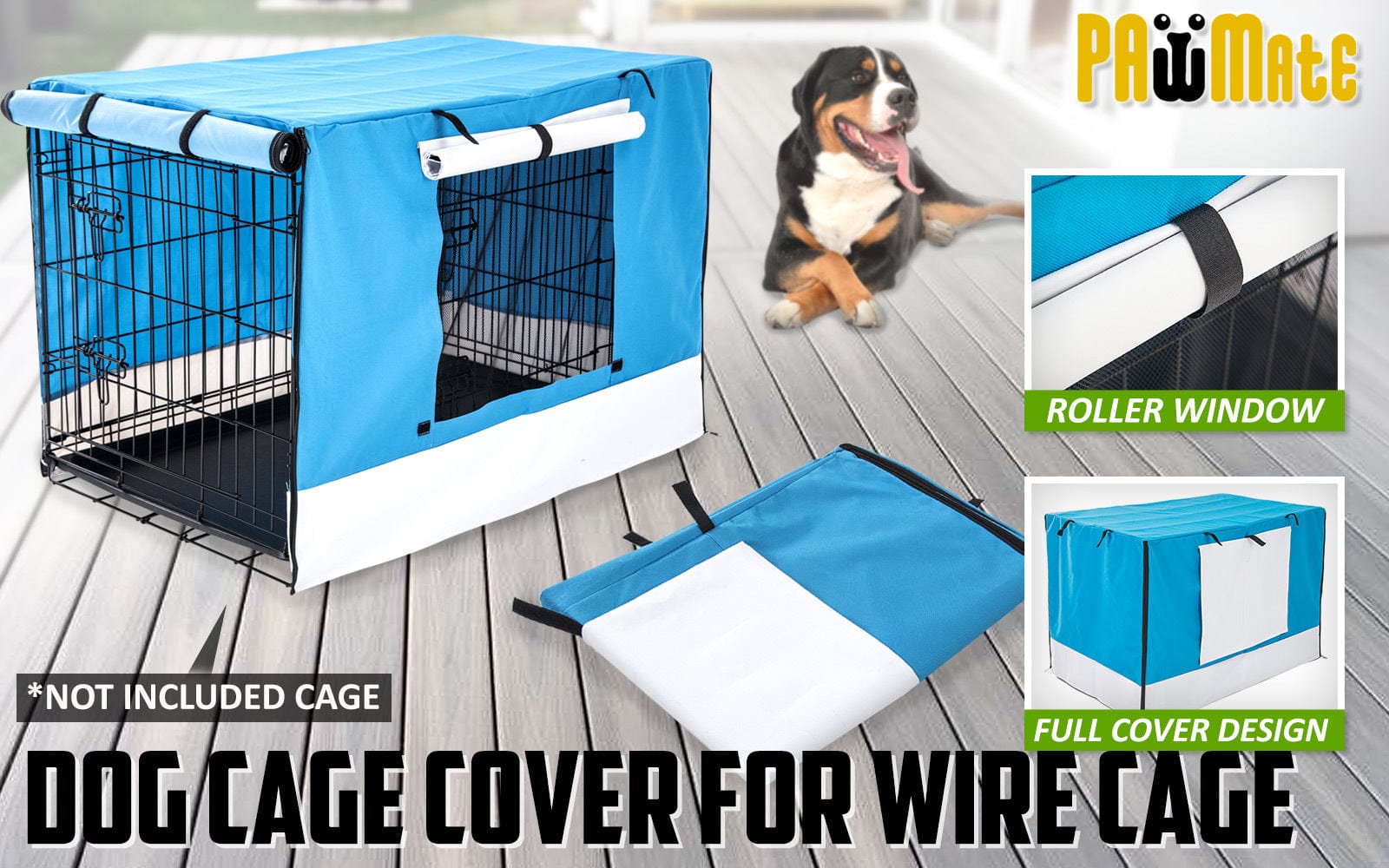 Spud Jax Petshop Cage Cover Enclosure for Wire Dog Cage Crate 24in BLUE Pet Care > Dog Supplies