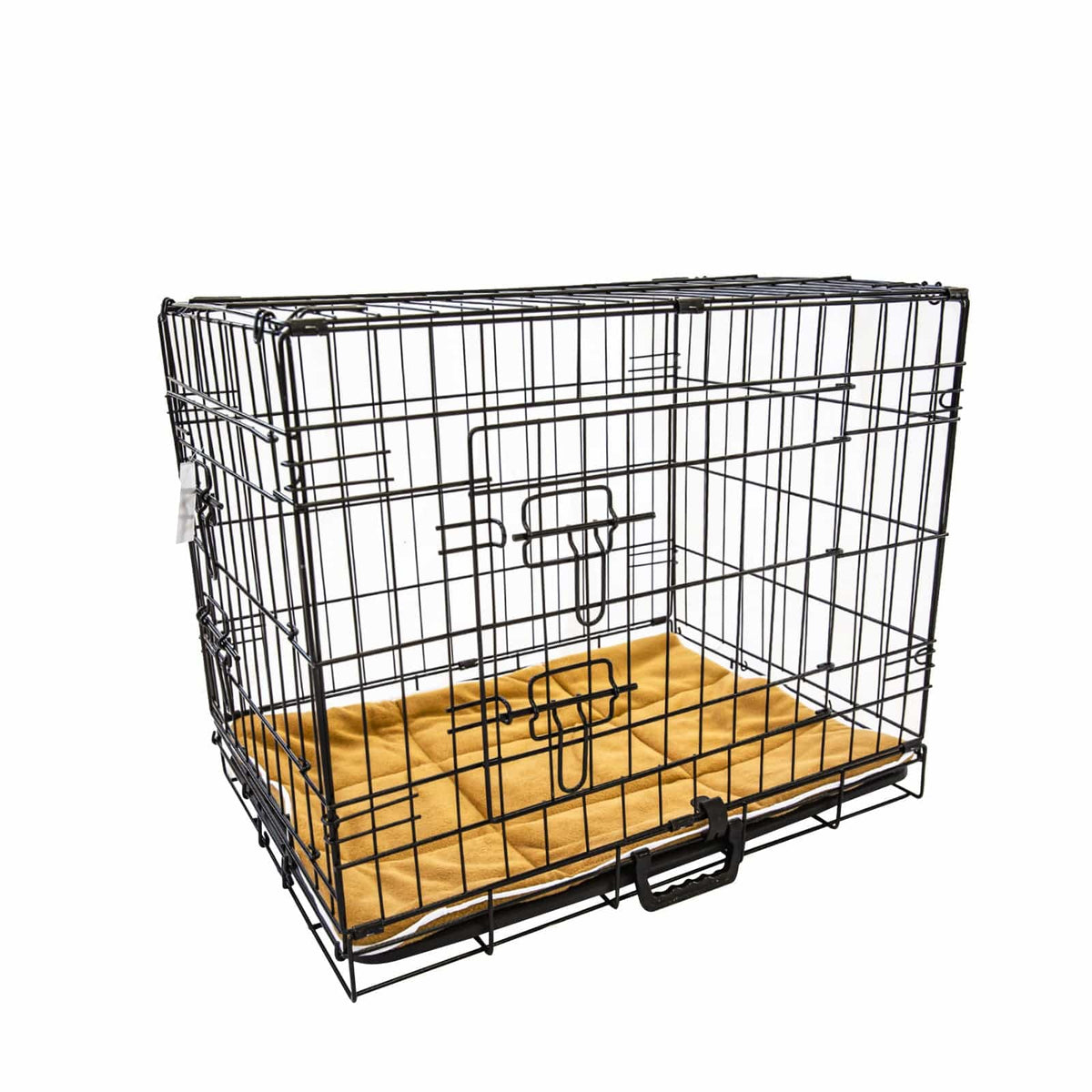 Spud Jax Petshop Wire Dog Cage Foldable Crate Kennel 24in with Tray + Cushion Mat Combo Pet Care &gt; Dog Supplies