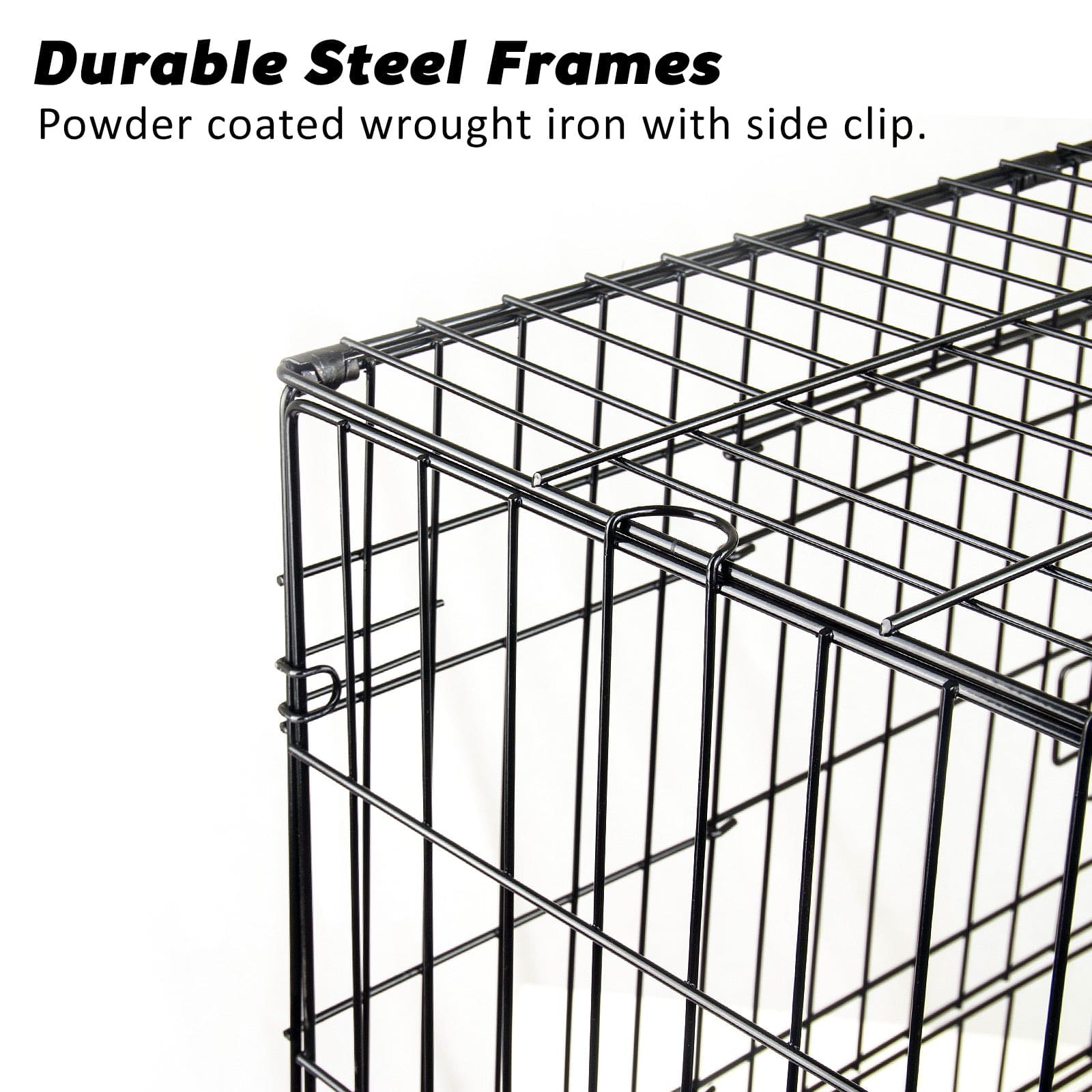 Spud Jax Petshop Wire Dog Cage Foldable Crate Kennel 42in with Tray + Cushion Mat Combo Pet Care > Dog Supplies