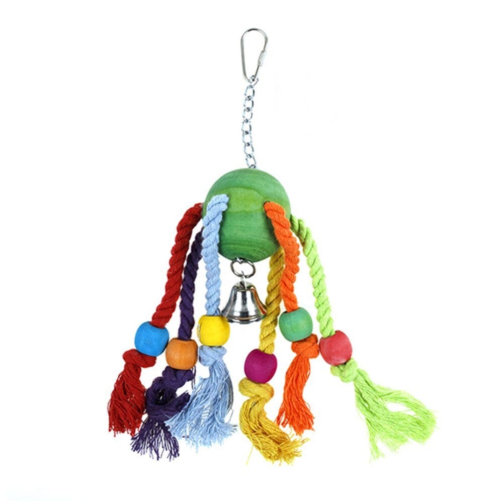 Spud Jax Petshop YES4PETS 3 x Wood Small Hanging Swing Bird Parrot Parakeet Cockatiel Budgie Rope Toy Pet Care &gt; Bird