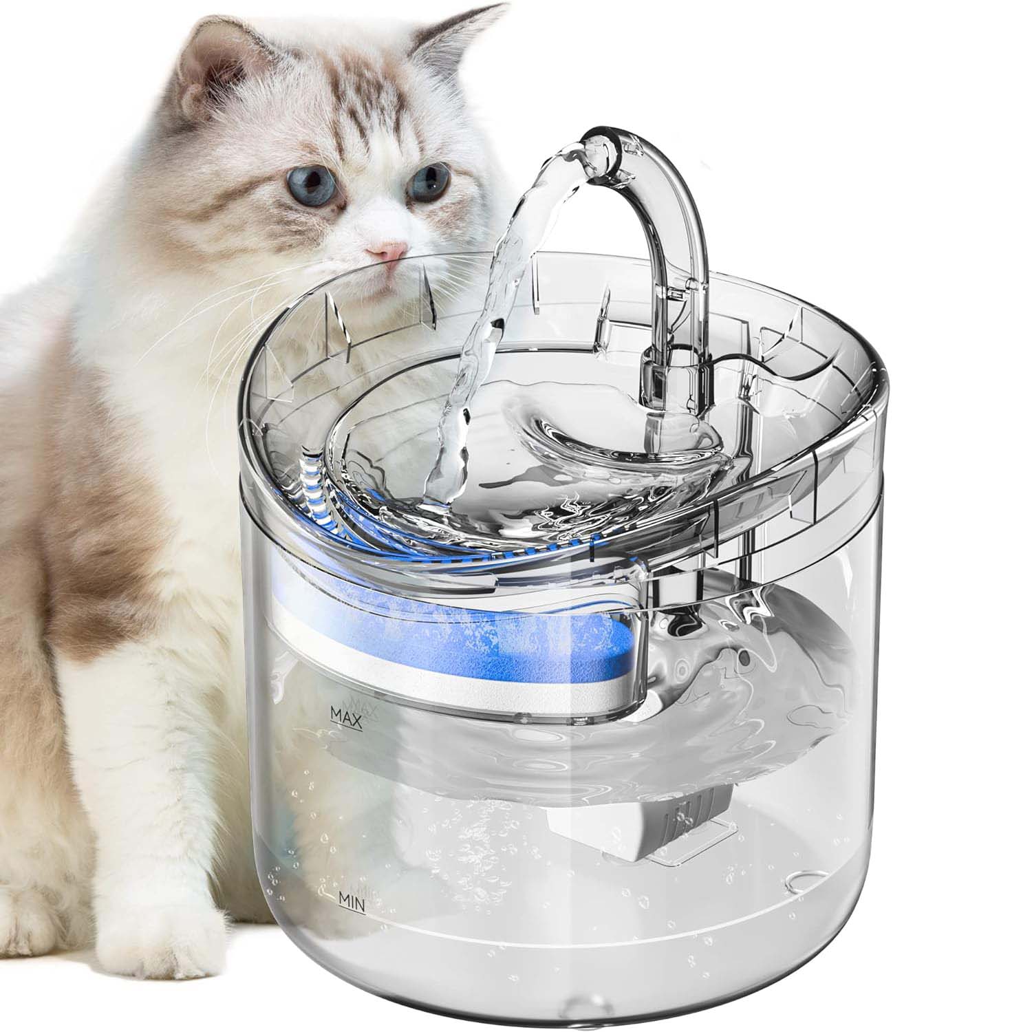 Spud Jax Petshop Cat Dog Water Fountain Pet Water Dispenser 1.8L Automatic Drinking Fountain for Cats Kitty Indoor Pet Care > Cat Supplies