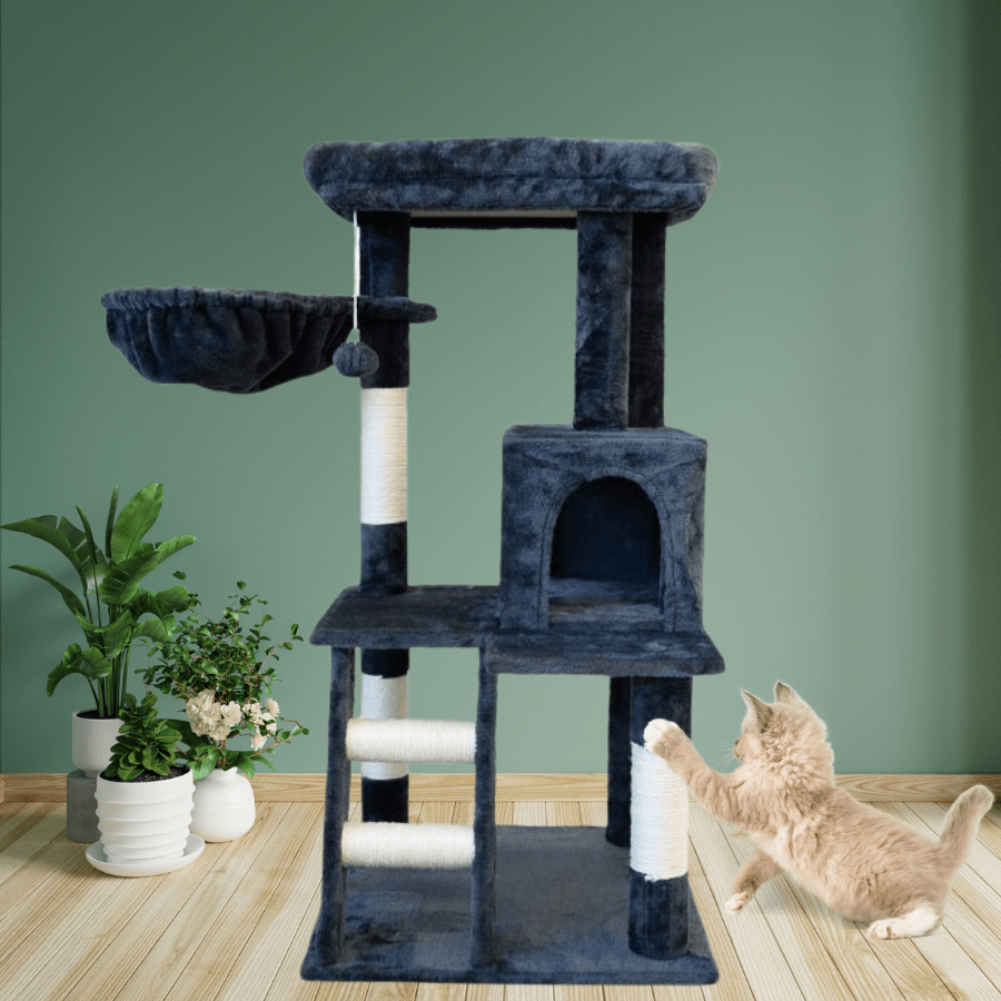 Spud Jax Petshop Petwiz 100cm Luna Premium Cat Tree Scratching Post Pet Care > Cat Supplies